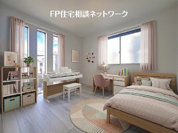 ■寝室■本画像はAIがCGで家具作成しており、実際の現地に家具は設置されておりません。また、販売価格に家具等は含まれておりません。