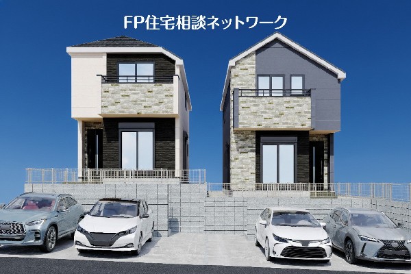 外観:完成予想図　閑静な住宅地で子育て家族にピッタリ。毎日のお散歩も快適な緑に恵まれたエリアで、自然に包まれた穏やかな暮らしを実現するための、ゆとりある住環境が整っています。