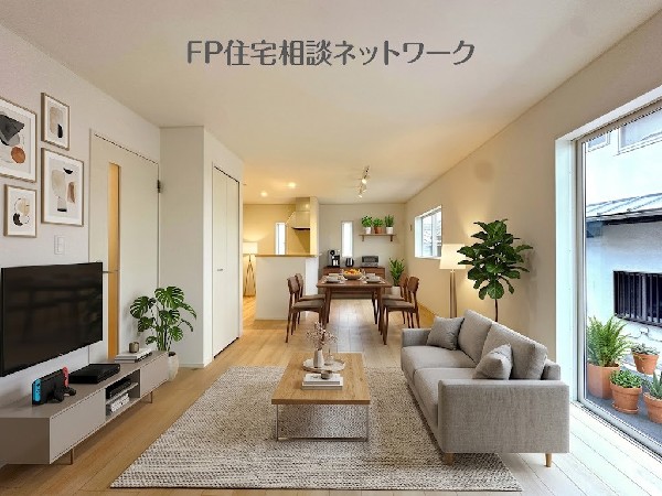 ■リビング■本画像はAIがCGで家具作成しており、実際の現地に家具は設置されておりません。また、販売価格に家具等は含まれておりません。