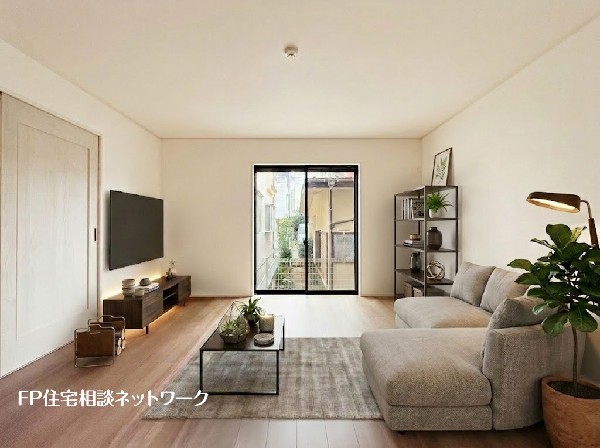 ■リビング■本画像はAIがCGで家具作成しており、実際の現地に家具は設置されておりません。また、販売価格に家具、小物等は含まれておりません。