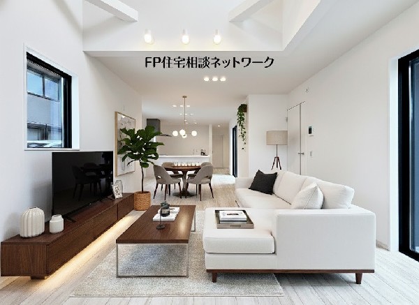 ■リビング■本画像はAIがCGで家具作成しており、実際の現地に家具は設置されておりません。また、販売価格に家具、小物等は含まれておりません。