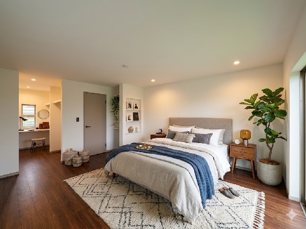 ■寝室■本画像はAIがCGで家具作成しており、実際の現地に家具は設置されておりません。また、販売価格に家具等は含まれておりません。