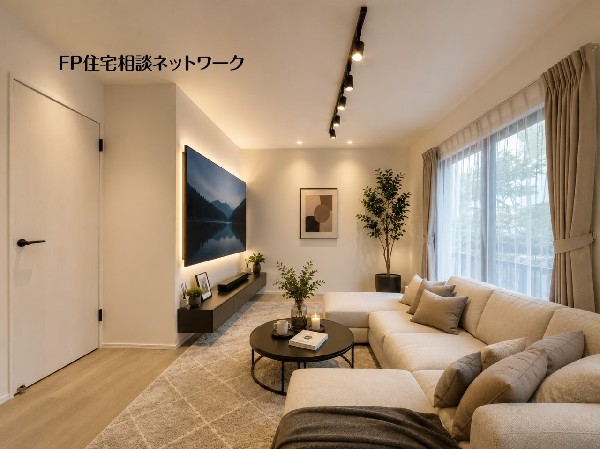 ■リビング■本画像はAIがCGで家具作成しており、実際の現地に家具は設置されておりません。また、販売価格に家具、小物等は含まれておりません。
