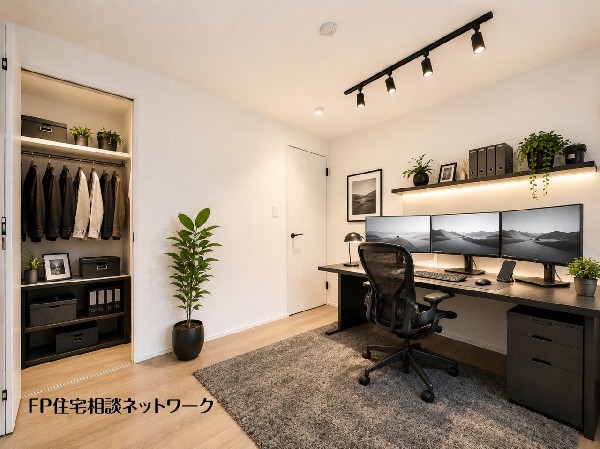 ■テレワークスペース■本画像はAIがCGで家具作成しており、実際の現地に家具は設置されておりません。また、販売価格に家具、小物等は含まれておりません。