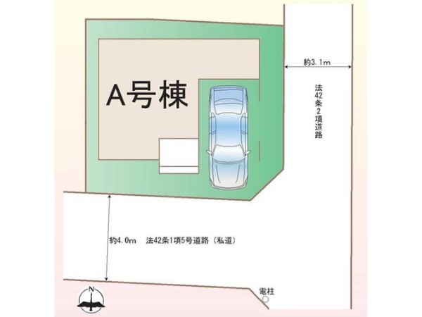 区画図:毎日のお散歩も快適な緑に恵まれた閑静な住宅地は、伸び伸びスローライフを叶えてくれます。