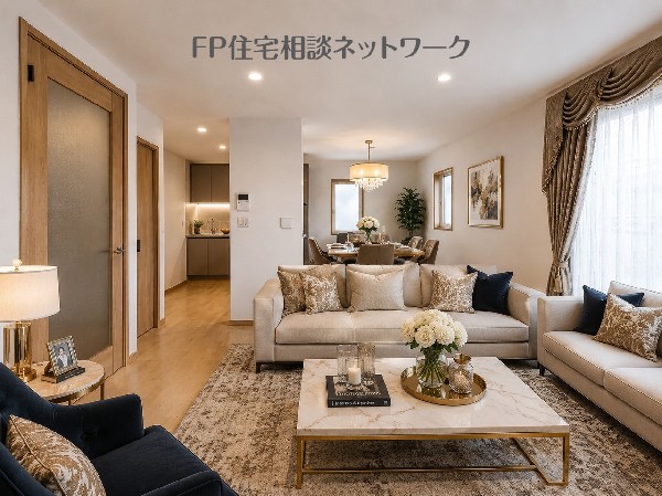 ■リビング■本画像はAIがCGで家具作成しており、実際の現地に家具は設置されておりません。また、販売価格に家具等は含まれておりません。