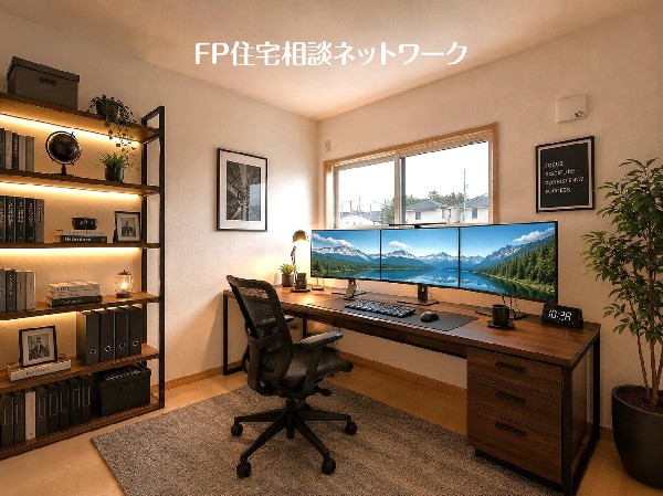 ■書斎■本画像はAIがCGで家具作成しており、実際の現地に家具は設置されておりません。また、販売価格に家具等は含まれておりません。