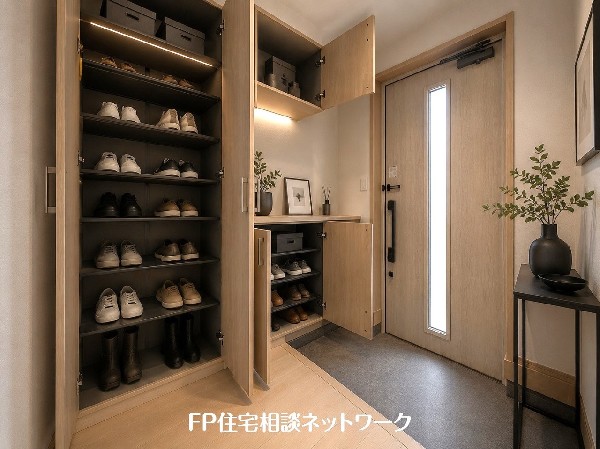 ■玄関■本画像はAIがCGで家具作成しており、実際の現地に家具は設置されておりません。また、販売価格に家具等は含まれておりません。