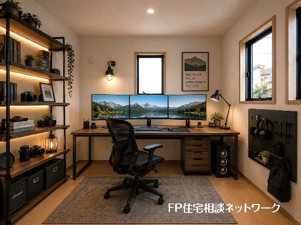 ■書斎■本画像はAIがCGで家具作成しており、実際の現地に家具は設置されておりません。また、販売価格に家具等は含まれておりません。