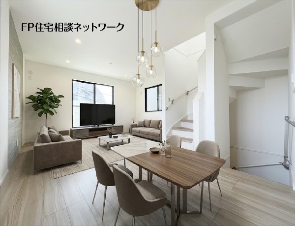 【LDK│16.3帖】本画像はAIがCGで家具を作成しており、実際の現地に家具は設置されておりません。また、販売価格に家具等は含まれておりません。