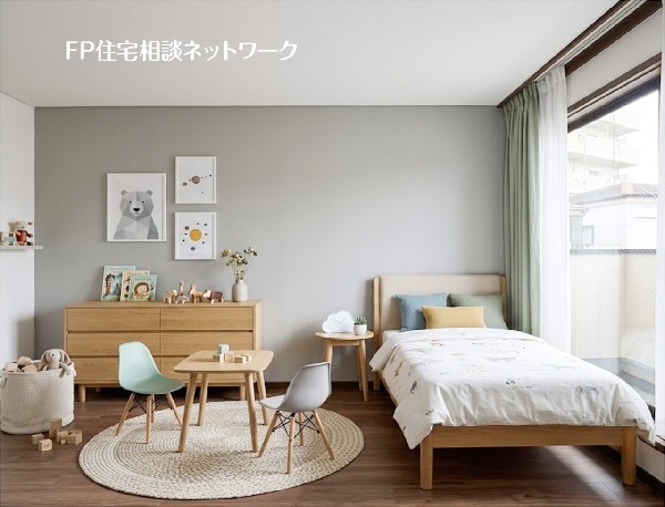 【洋室│6帖】  本画像はAIがCGで家具を作成しており、実際の現地に家具は設置されておりません。また、販売価格に家具等は含まれておりません。