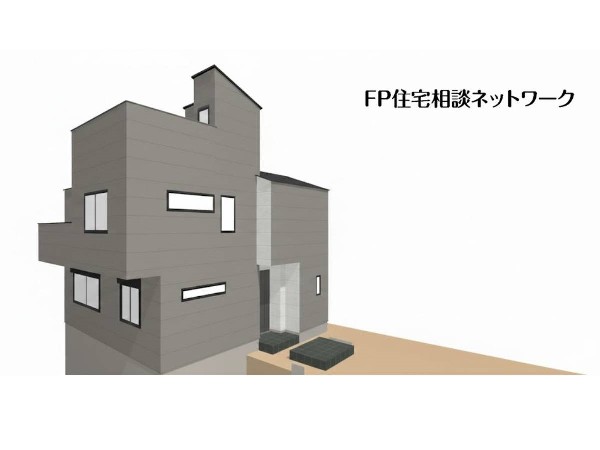 外観:完成予想イメージ：東急田園都市線沿線の閑静な住宅街にスタイリッシュなデザイナーズハウスが誕生！機能性とデザインを融合した住宅です。