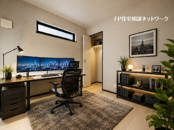 ■ワークスペース■本画像はAIがCGで家具作成しており、実際の現地に家具は設置されておりません。また、販売価格に家具、小物等は含まれておりません。