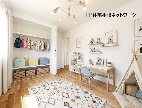 【洋室│5.6帖】  本画像はAIがCGで家具を作成しており、実際の現地に家具は設置されておりません。また、販売価格に家具等は含まれておりません。