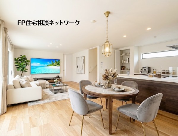 【LDK│18帖】  本画像はAIがCGで家具を作成しており、実際の現地に家具は設置されておりません。また、販売価格に家具等は含まれておりません。