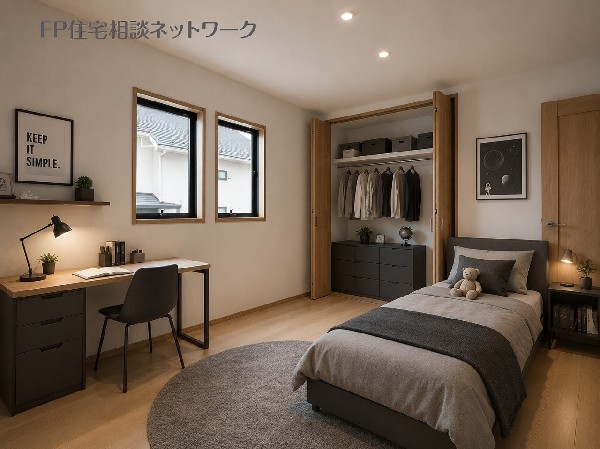 標準プラン例　延床面積100m2　2階建て