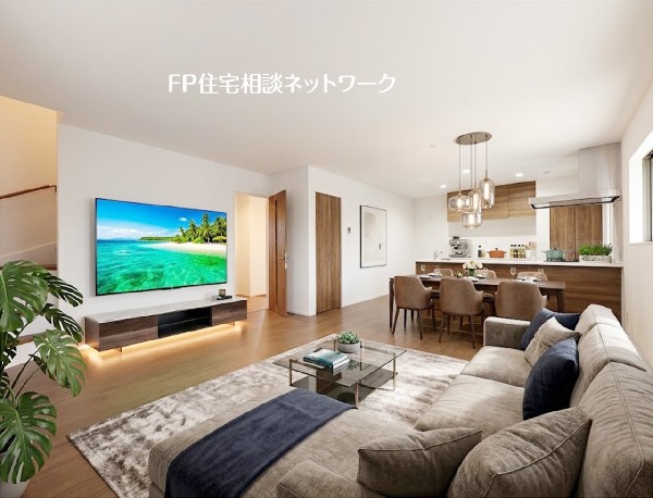 【LDK│18.6帖】本画像はAIがCGで家具を作成しており、実際の現地に家具は設置されておりません。また、販売価格に家具等は含まれておりません。
