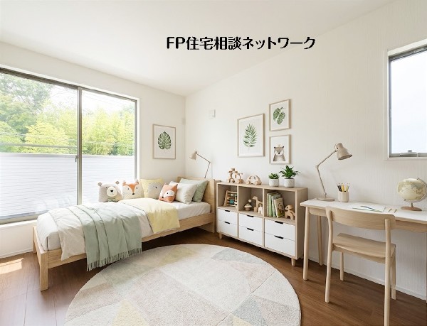 【洋室│5.7帖】本画像はAIがCGで家具を作成しており、実際の現地に家具は設置されておりません。また、販売価格に家具等は含まれておりません。