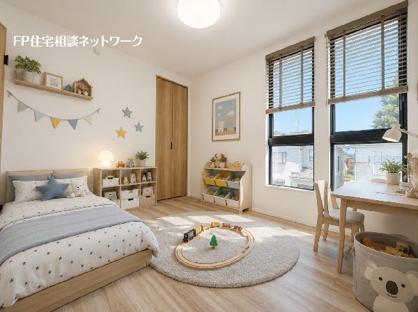 ■子供部屋■本画像はAIがCGで家具作成しており、実際の現地に家具は設置されておりません。また、販売価格に家具、小物等は含まれておりません。