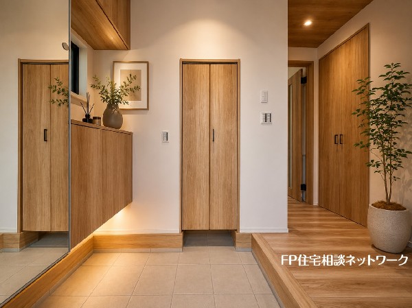 ■玄関■本画像はAIがCGで家具作成しており、実際の現地に家具は設置されておりません。また、販売価格に家具、小物等は含まれておりません。