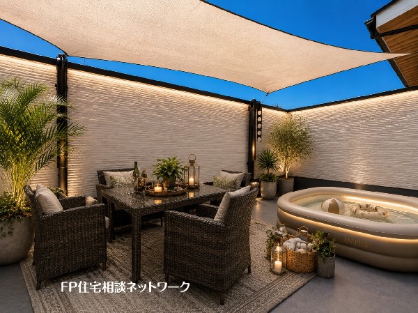 外観:■バルコニー■本画像はAIがCGで家具作成しており、実際の現地に家具は設置されておりません。また、販売価格に家具、小物等は含まれておりません。