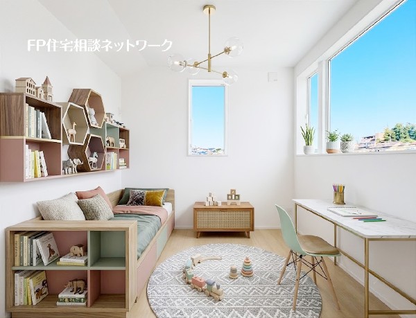 【洋室│5.2帖】  本画像はAIがCGで家具を作成しており、実際の現地に家具は設置されておりません。また、販売価格に家具等は含まれておりません。
