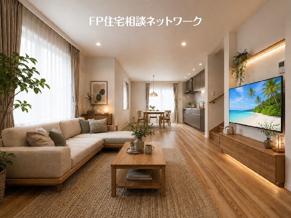 ■リビング■本画像はAIがCGで家具作成しており、実際の現地に家具は設置されておりません。また、販売価格に家具等は含まれておりません。