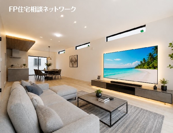 【LDK│25帖】  本画像はAIがCGで家具を作成しており、実際の現地に家具は設置されておりません。また、販売価格に家具等は含まれておりません。