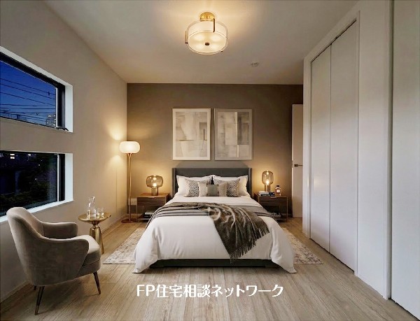【洋室│7帖】  本画像はAIがCGで家具を作成しており、実際の現地に家具は設置されておりません。また、販売価格に家具等は含まれておりません。
