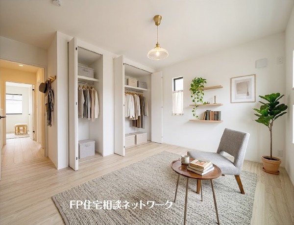【洋室│7帖】  本画像はAIがCGで家具を作成しており、実際の現地に家具は設置されておりません。また、販売価格に家具等は含まれておりません。