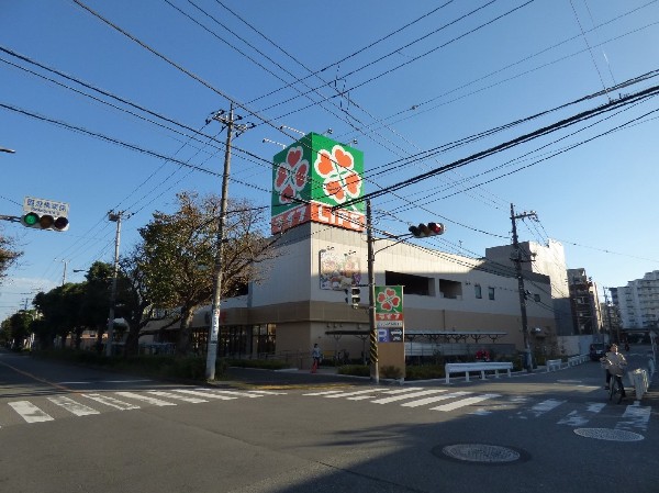 周辺環境:ライフ鶴見下野谷町店(鶴見周辺で一番の広さ、品揃えのスーパー。清潔感のある店内で買い物しやすい。約100台の広い駐車場有。)