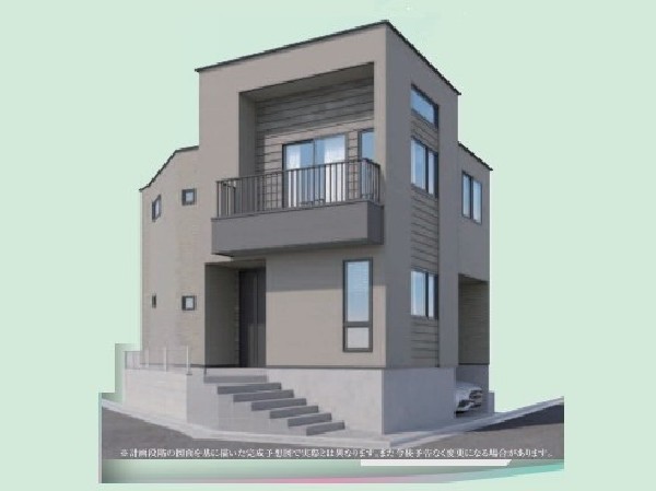 外観:閑静な住宅地に馴染む落ち着いた色合いの外観。長く愛着を持って住むからこそシンプルな色目に仕上げました。