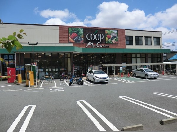 周辺環境:ユーコープミアクチーナ末吉店(「安心、良質、お求めやすい価格」をモットーに、信頼できる食材を提供。営業時間9～21時。駐車場あり。)