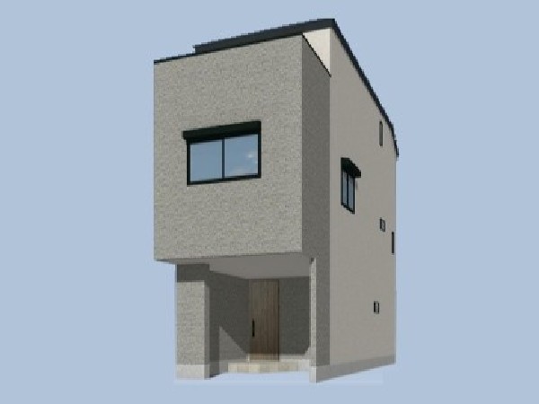 外観:黒を基調にしたモダンな外観で、長く愛着を持って住むからこそシンプルなデザインに仕上げました。