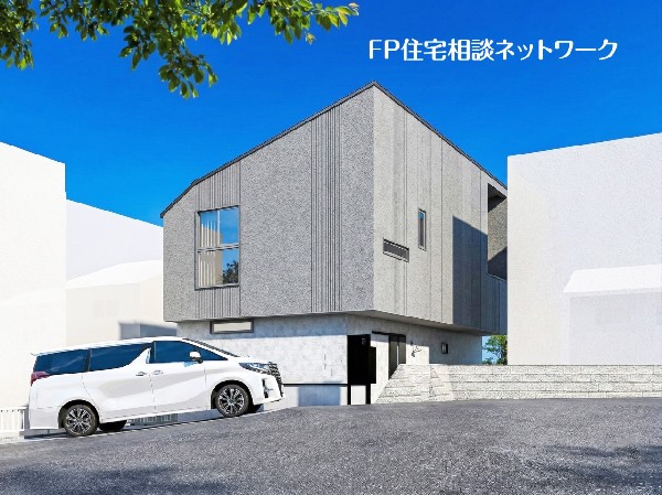 外観:無駄を省いたシンプルモダンな外観。グレーの外壁はクールで落ち着いた印象。汚れが目立ちにくいのも魅力。