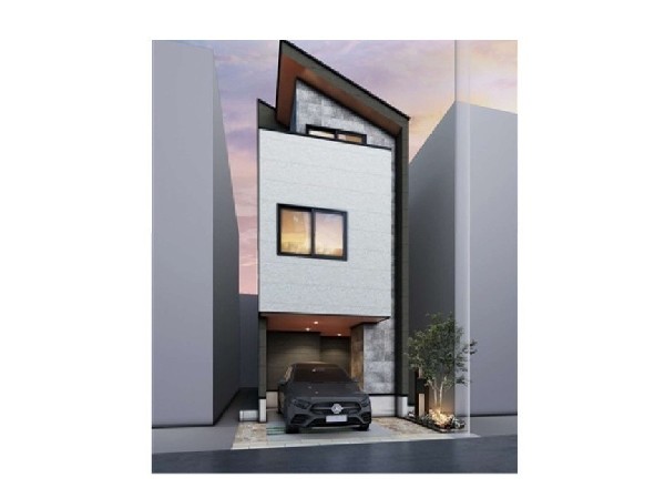 外観:閑静な住宅地に馴染む落ち着いた色合いの外観。長く愛着を持って住むからこそシンプルな色目に仕上げました