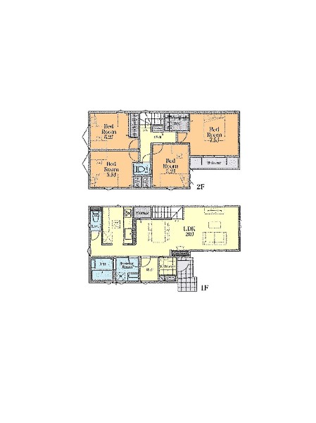 間取り:２号棟間取図