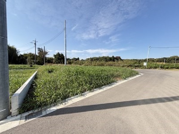 外観:日当たりが良く開放感のある角地です。