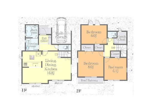 間取り:１号棟間取図