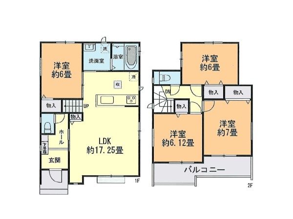 間取り:A号棟間取図