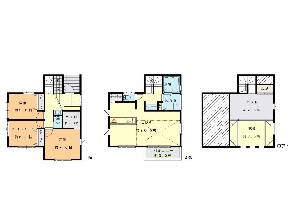 間取り:B号棟間取図