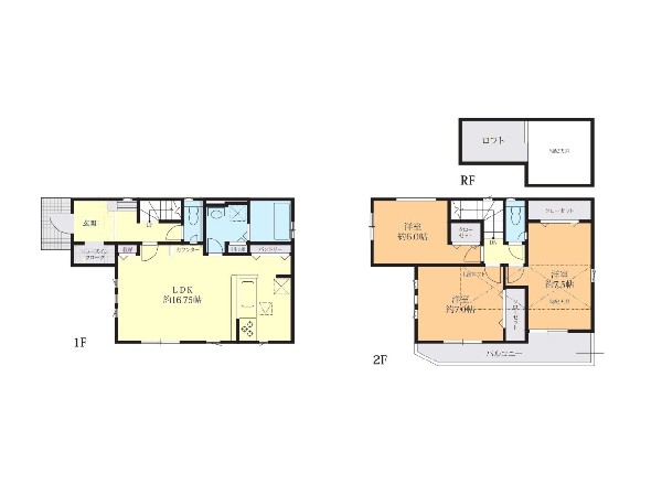 間取り:２号棟間取図