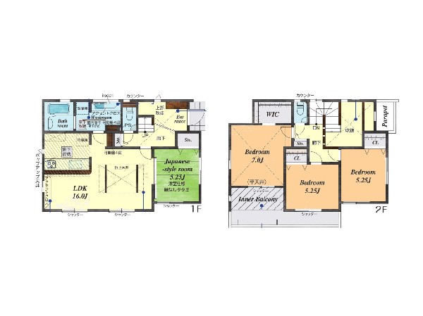 間取り:１号棟間取図