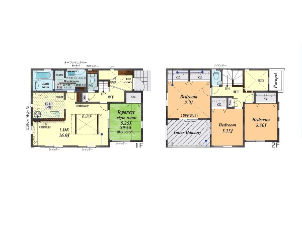 間取り:２号棟間取図