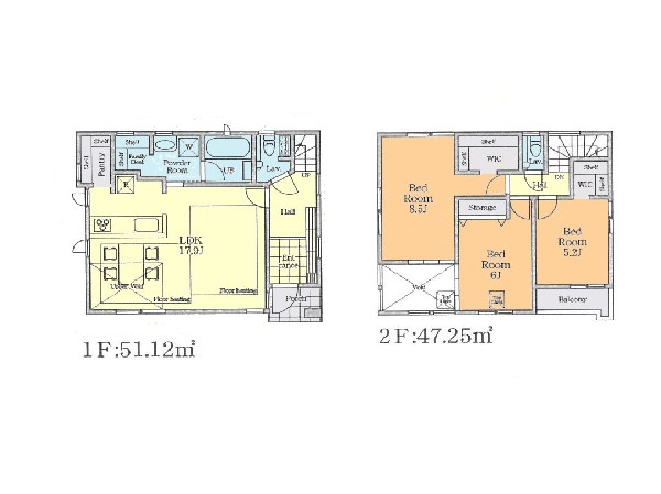 間取り:２号棟間取図
