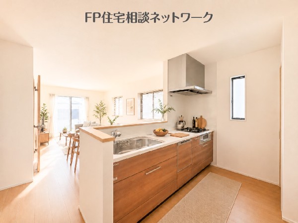 子の様子を見守れるカウンターキッチン！※画像はAI加工されており家具等は価格に含まれません