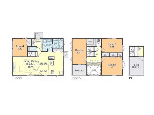 間取り:I号棟間取図