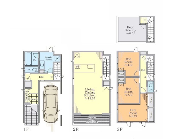 間取り:A号棟間取図