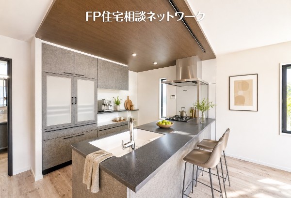 対面キッチン♪（本画像はAI加工済みであり、現地に家具等はなく価格にも含まれていません）