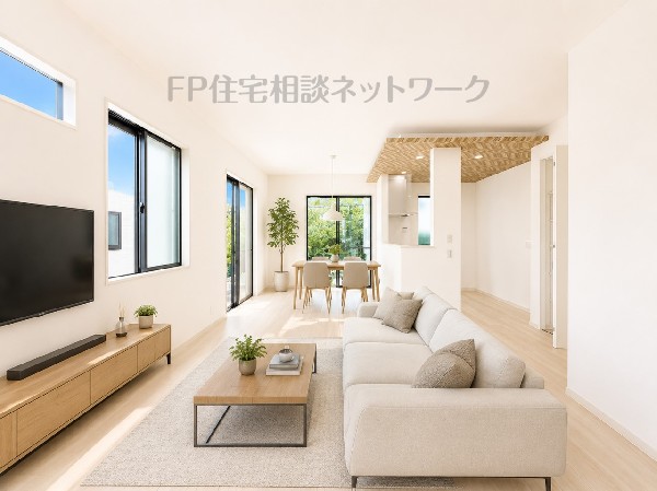 家族団らん空間♪（本画像はAI加工済みであり、現地に家具等はなく価格にも含まれていません)